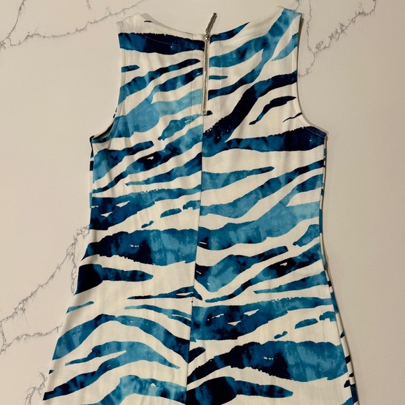 Tommy Bahama Darcy Zanzibar Dress - Size XS - Blue and White Zebra print - Picture 5 of 5